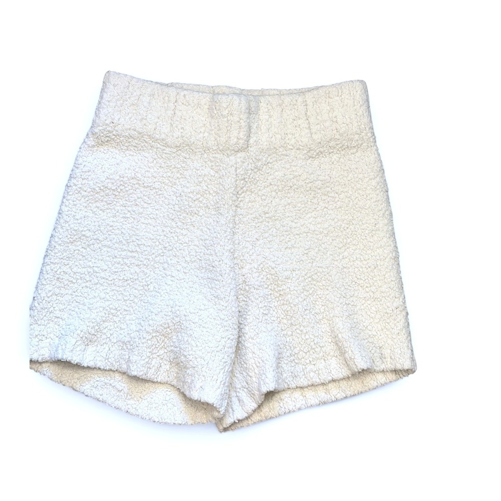 SKIMS Cozy Teddy Collection Boucle Knit Shorts Cream Bone S/M Loungewear Pajamas